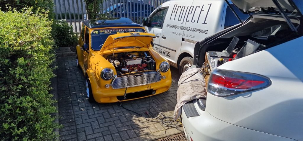 Classic Mini Car yellow