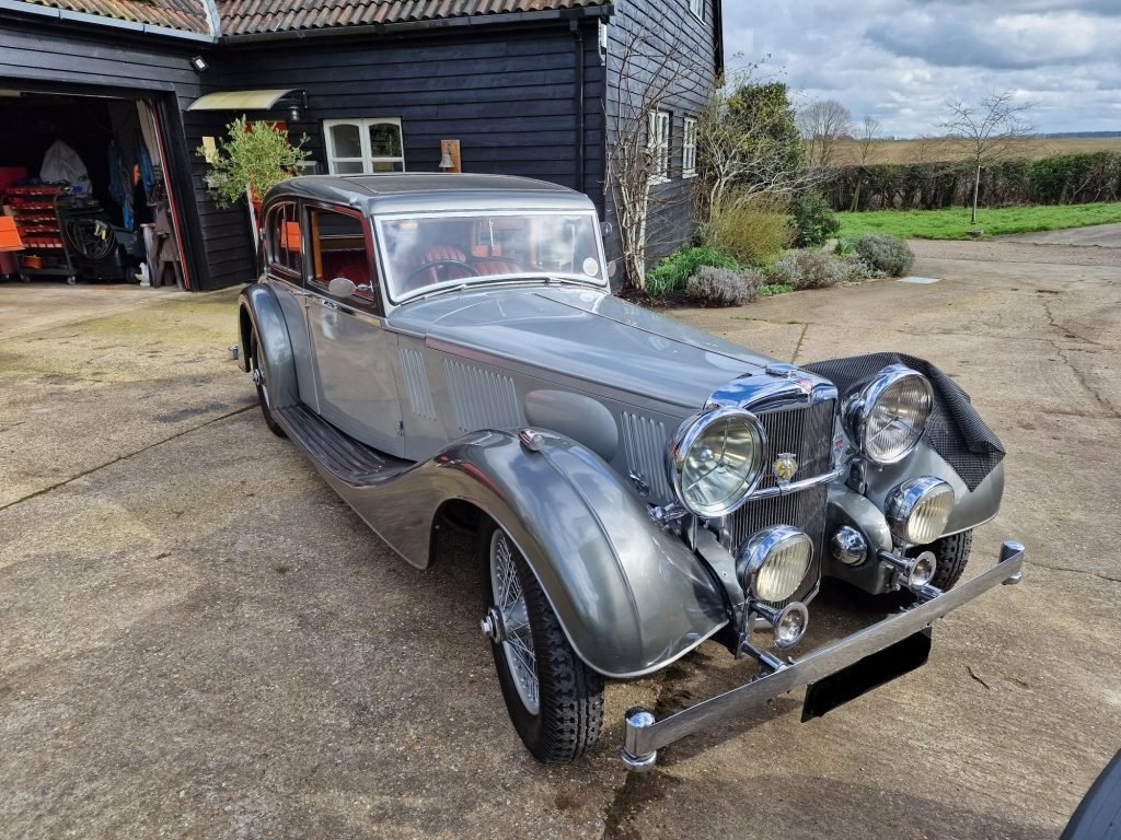 Rare Silver Classic car
